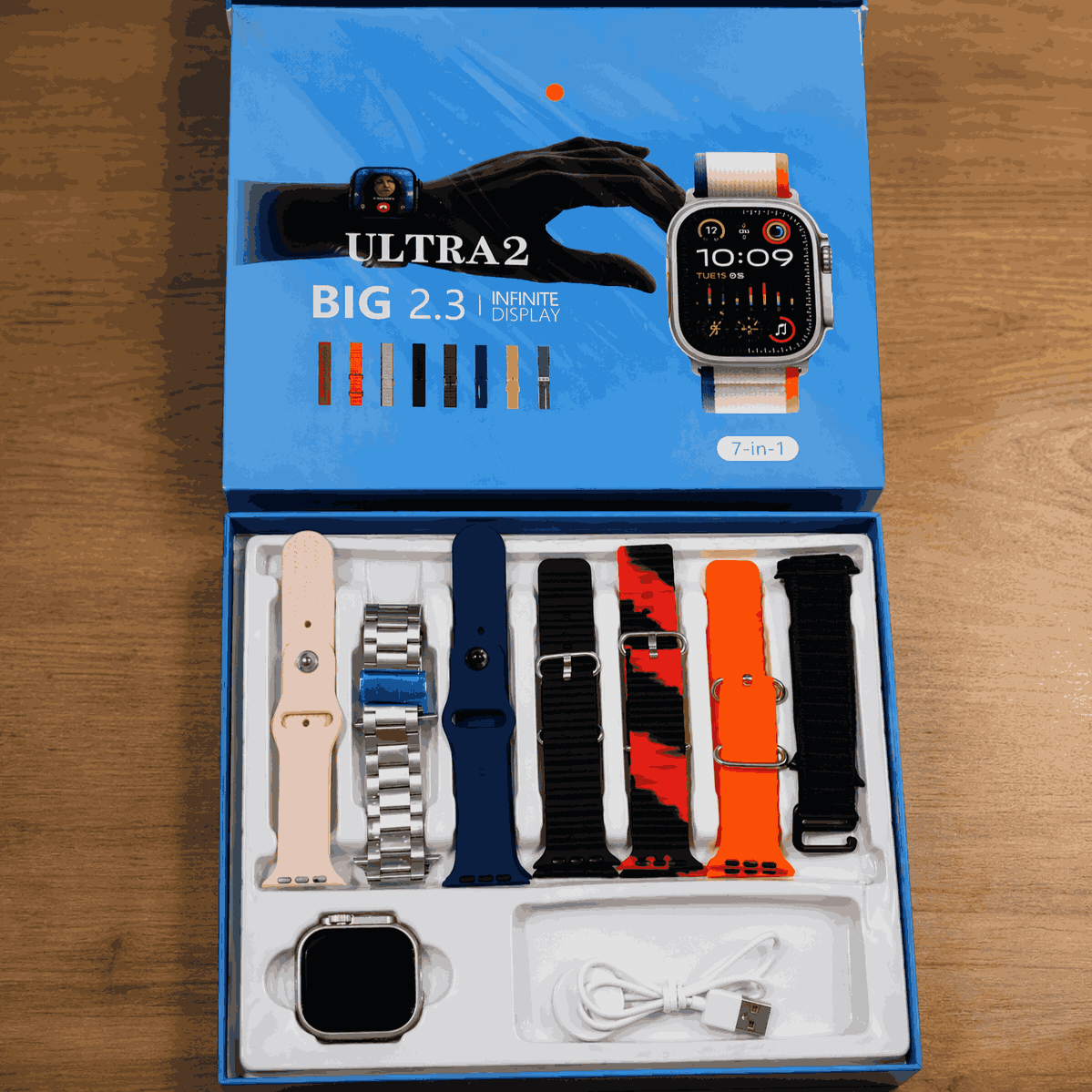 iMounra 2 BIG Ultra Smartwatch + 7 Straps