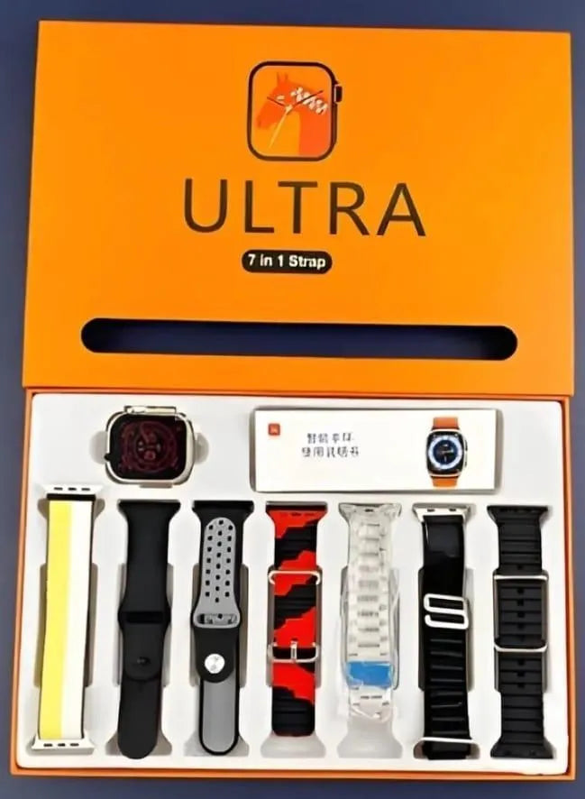 Multicolor Smart Watch with 7 Straps